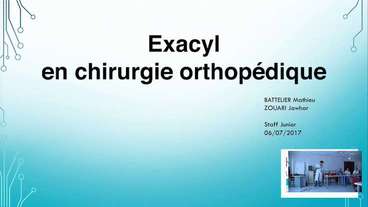 Exacyl en chirurgie orthopédique