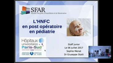 L’HNFC en post opératoire en pédiatrie