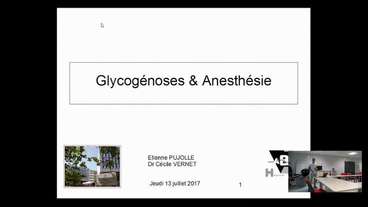 Glycogénoses et Anesthésie