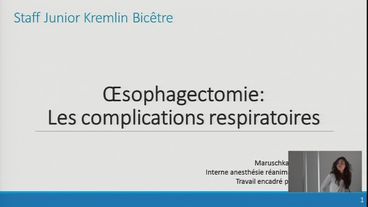 Complications respiratoires après oesophagectomie